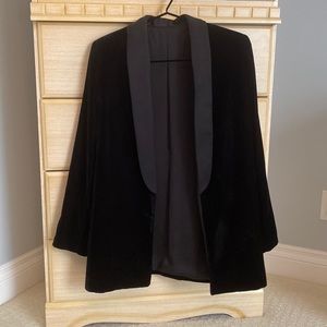 Black velvet blazer